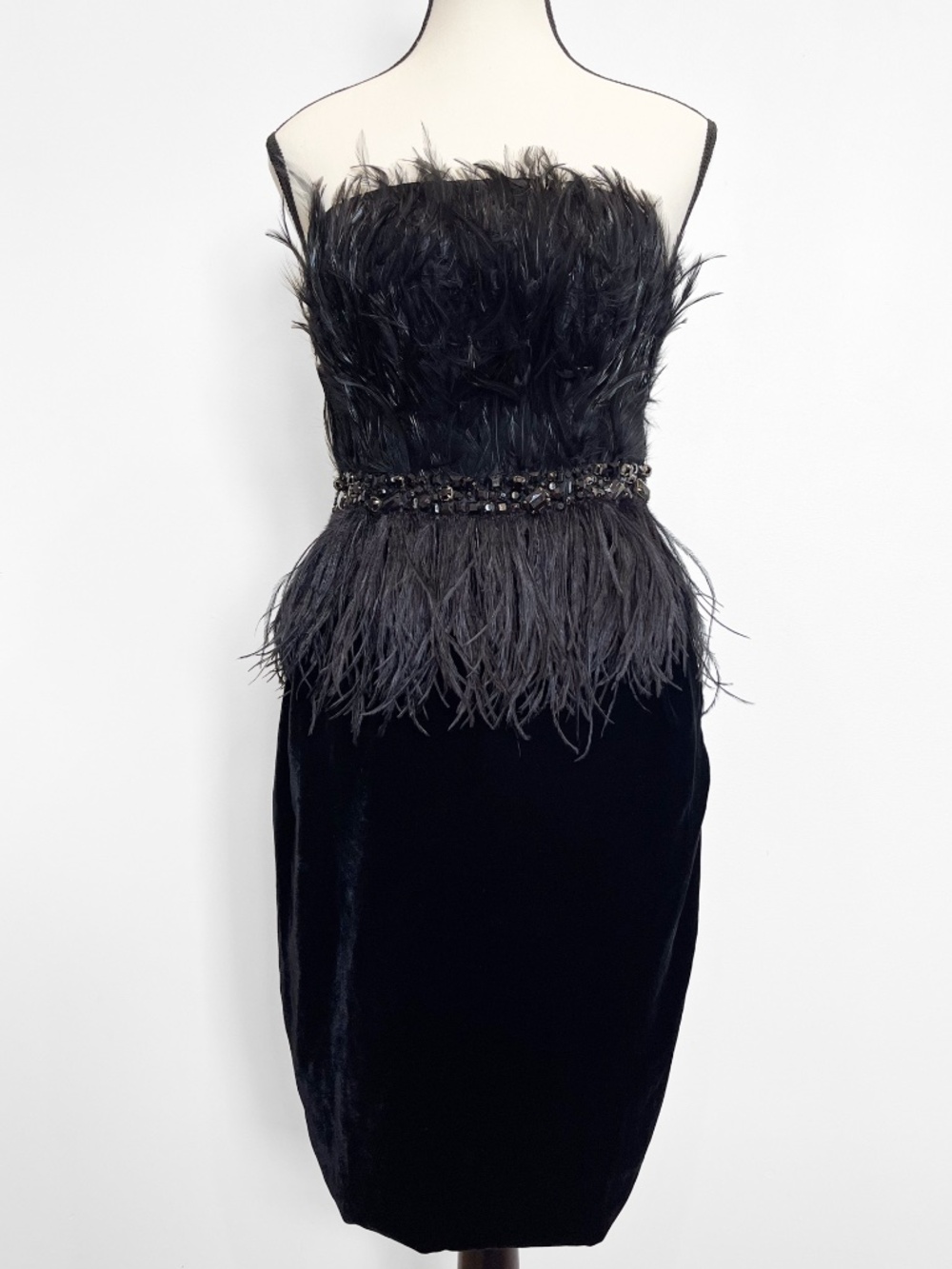 MaxMara Silk and Feather Cocktail Dress | Luxury Evening Wear